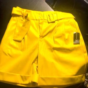 INC Faux leather shorts